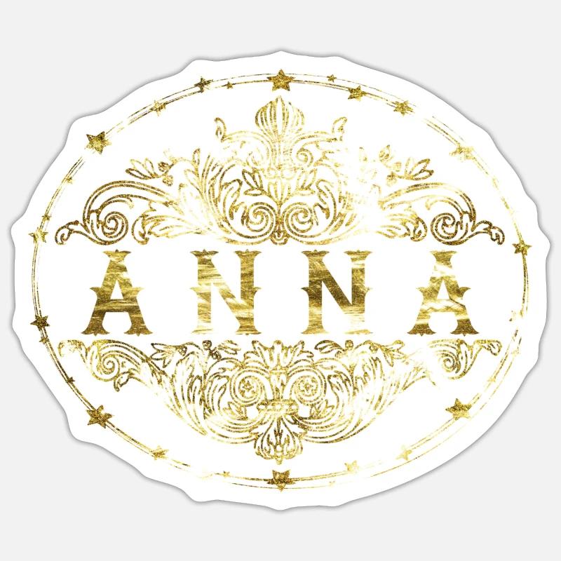 Anna - Sticker Größe S (10 x 10 cm) - Mattweiß
