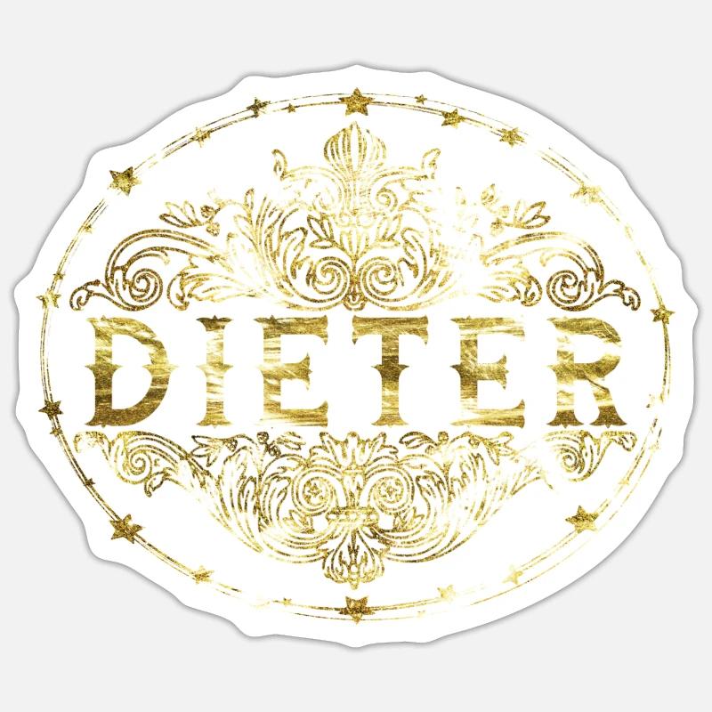 Dieter - Sticker size S (10 x 10 cm) - white matte