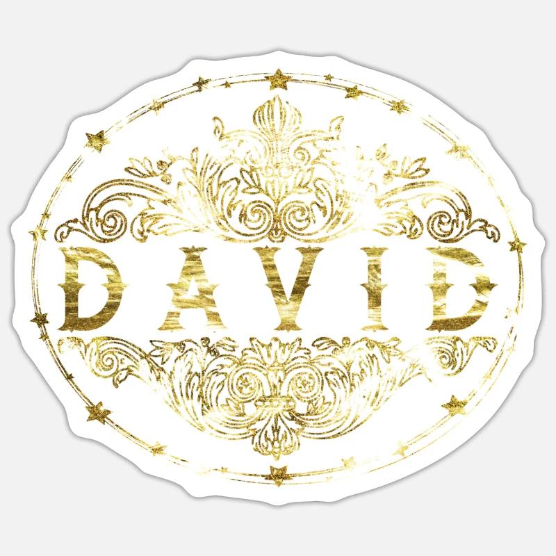 David - Sticker taille S (10 x 10 cm) - blanc mat