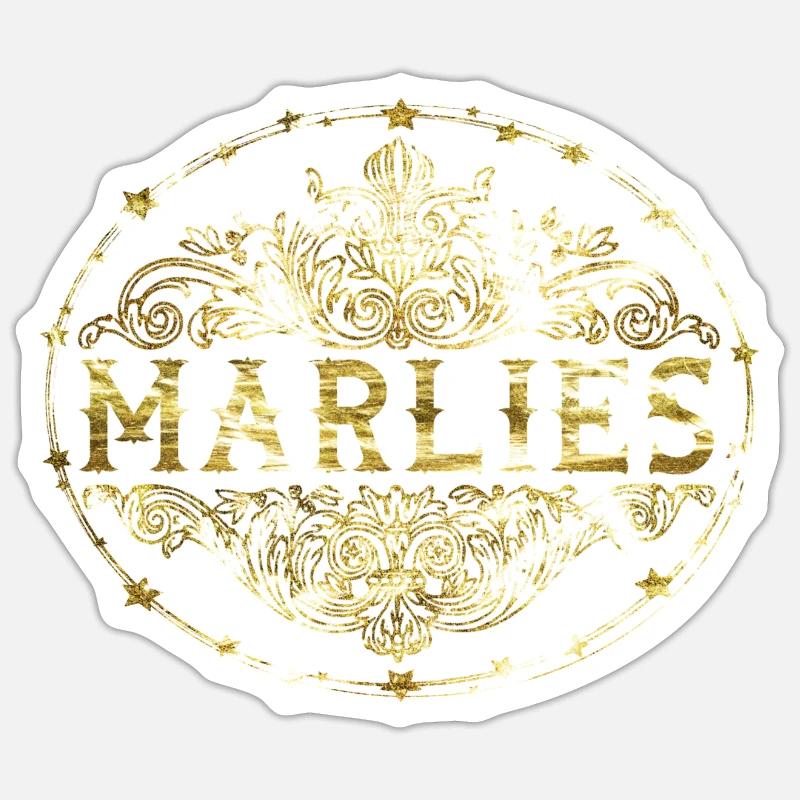 Marlies - Sticker taille S (10 x 10 cm) - blanc mat