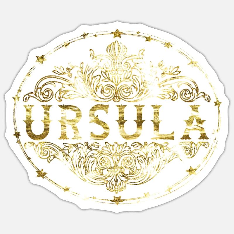 Ursula - Sticker taille S (10 x 10 cm) - blanc mat