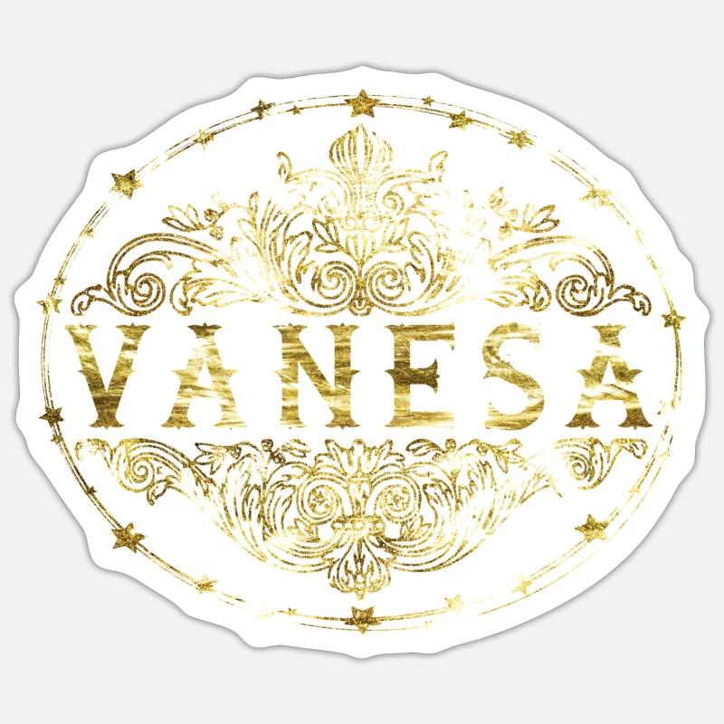 Vanesa - Sticker taille S (10 x 10 cm) - blanc mat