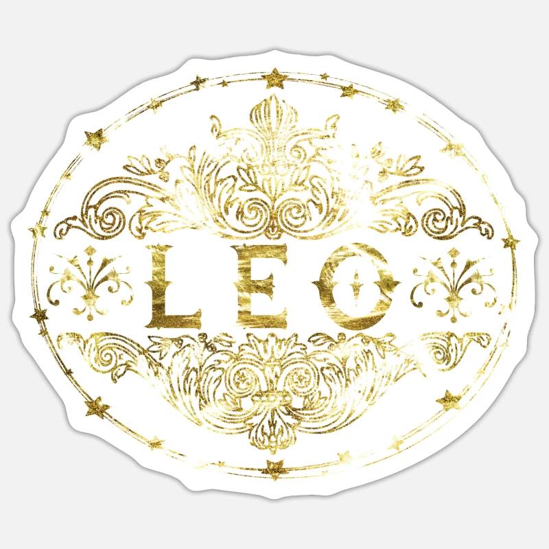 Lion - Sticker taille S (10 x 10 cm) - blanc mat