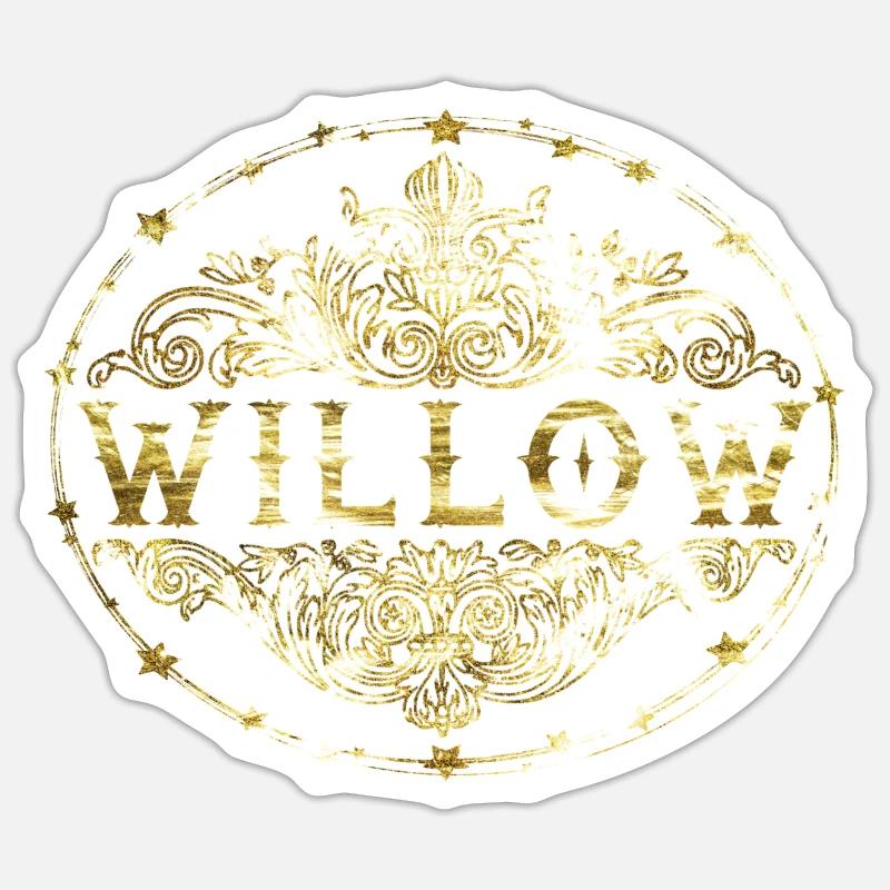 Willow - Sticker size S (10 x 10 cm) - white matte