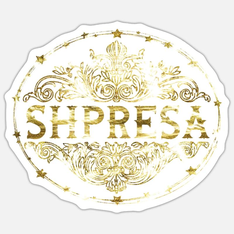 Shpresa - Sticker Größe S (10 x 10 cm) - Mattweiß