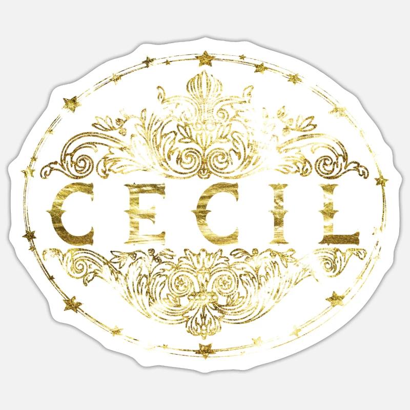 Cecil - Sticker taille S (10 x 10 cm) - blanc mat