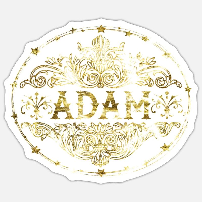 Adam - Sticker size S (10 x 10 cm) - white matte