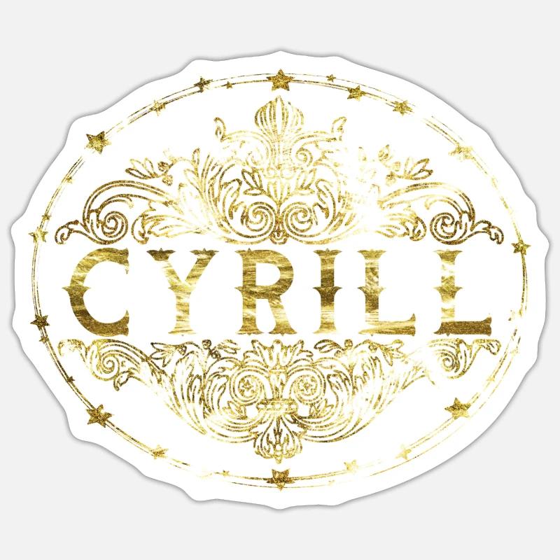 Cyrill - Sticker taille S (10 x 10 cm) - blanc mat