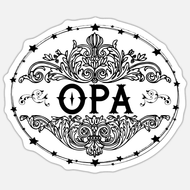 Opa - Sticker Größe S (10 x 10 cm) - Mattweiß