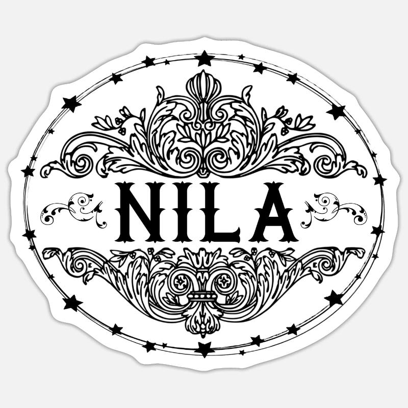 Nila - Sticker Größe S (10 x 10 cm) - Mattweiß