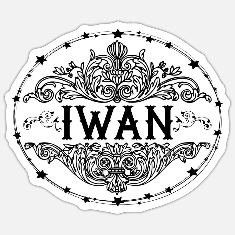 Ivan - Sticker taille S (10 x 10 cm) - blanc mat