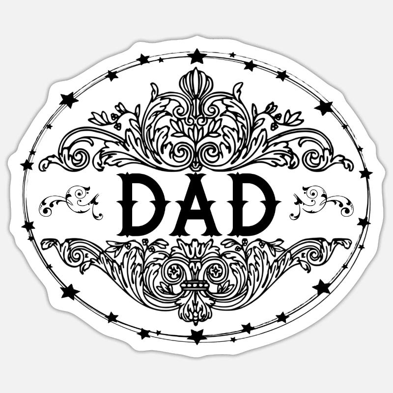 Dad - Sticker size S (10 x 10 cm) - white matte