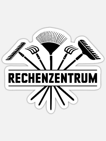 Rechenzentrum Grafik Gärtner Gartenbau Gärtnern Ga - Sticker Größe S (10 x 10 cm) - Mattweiß