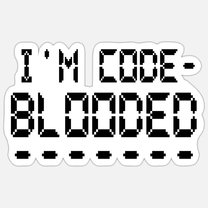 Computerprogrammierung Ich bin Code Blooded Programmierer Sticker Größe S (10 x 10 cm)