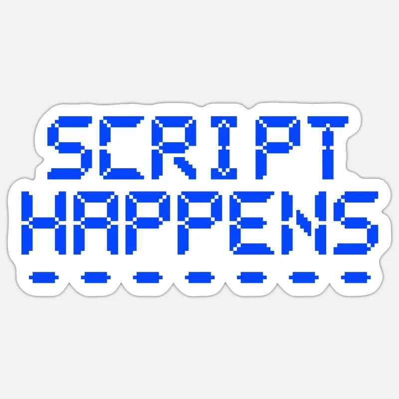 Le script de programmation informatique se produit Programmeur Sticker taille S (10 x 10 cm)