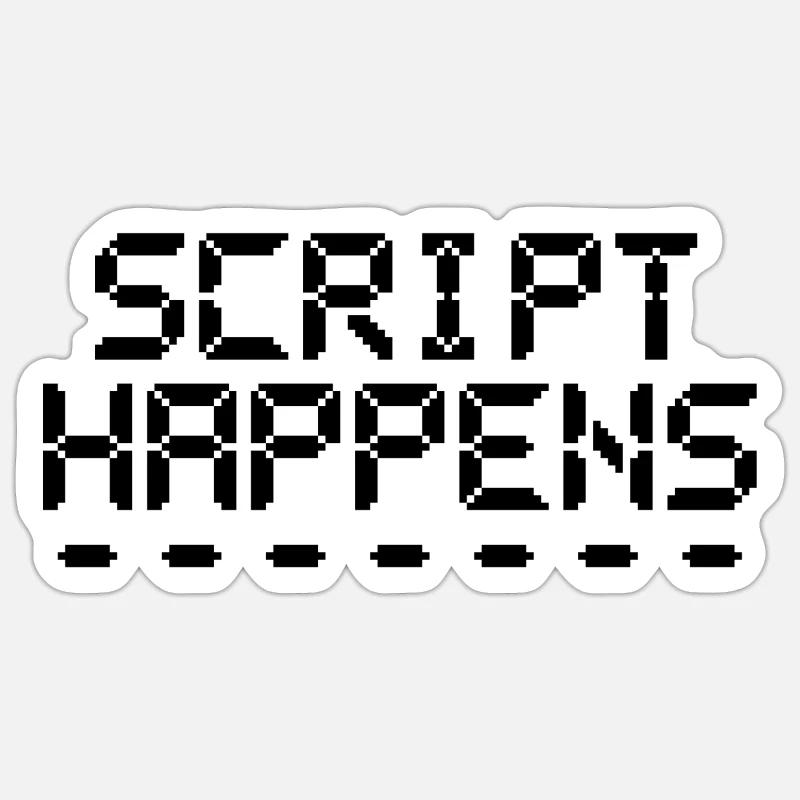 Le script de programmation informatique se produit Programmeur Sticker taille S (10 x 10 cm)