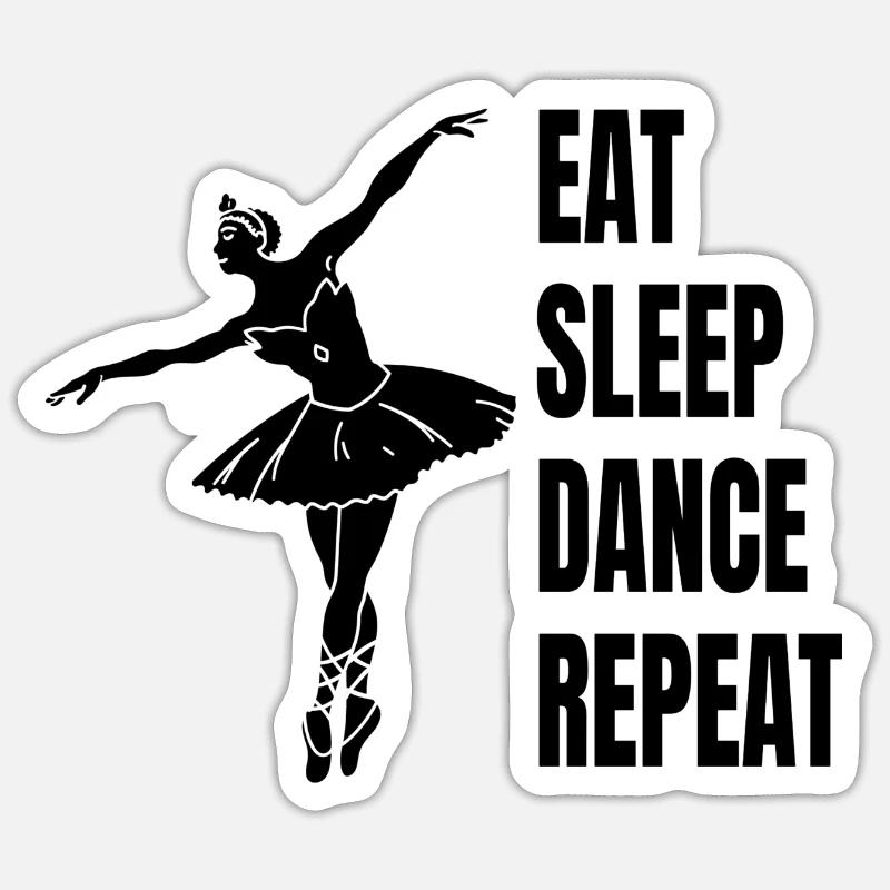 Ballet Dancer Ballerina Dance Class Gift Dance - Sticker taille S (10 x 10 cm) - blanc mat