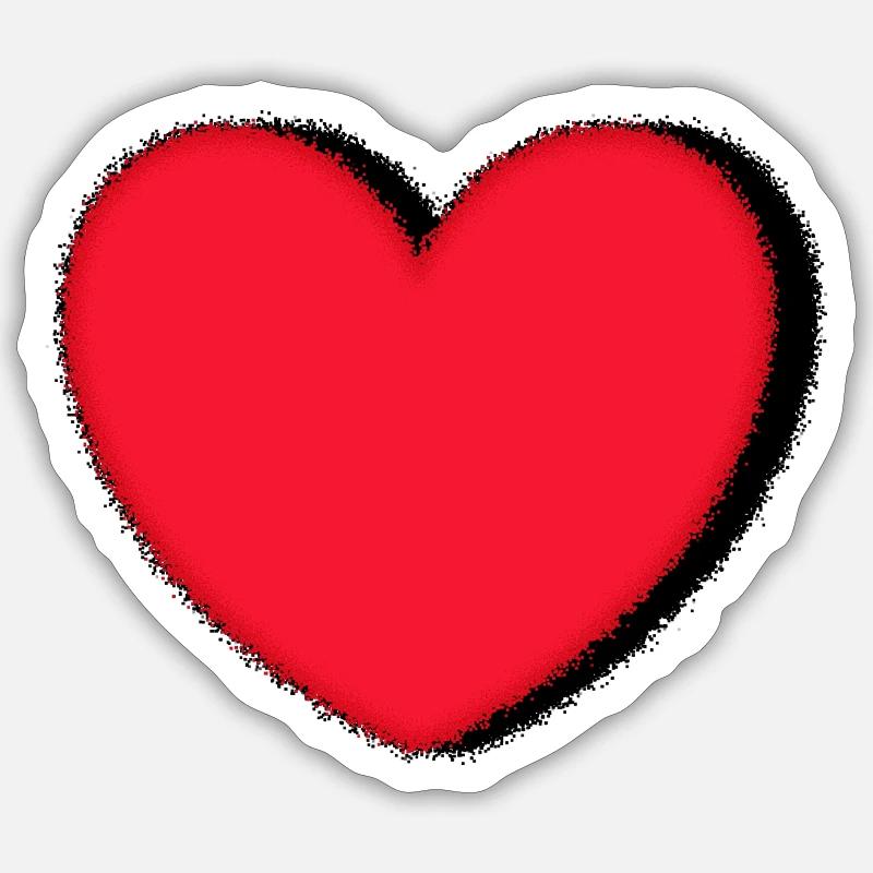 Cadeau Saint-Valentin Saint-Valentin - Sticker taille S (10 x 10 cm) - blanc mat