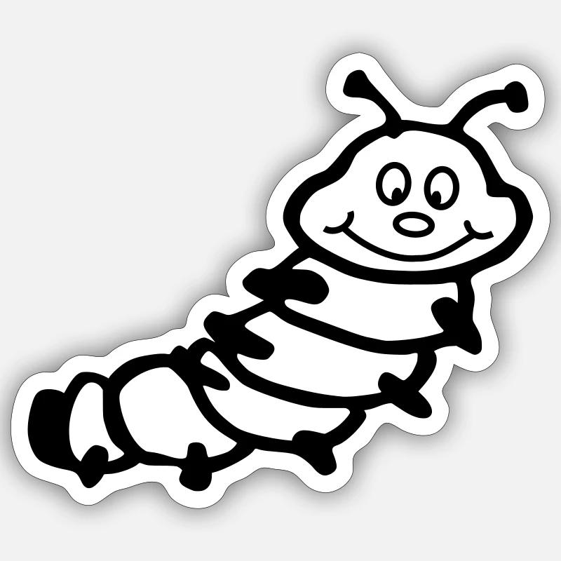 Raupe Sticker Größe S (10 x 10 cm)