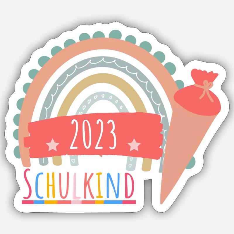 Schulkind 2023 removebg - Sticker Größe S (10 x 10 cm) - Mattweiß