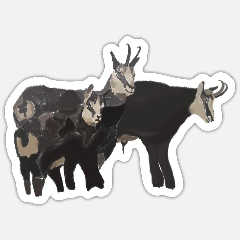 The Three Goats Sticker size S (10 x 10 cm)