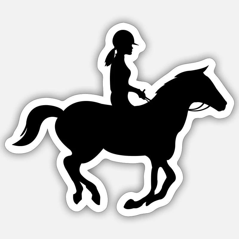 Cavalier Sticker taille S (10 x 10 cm)