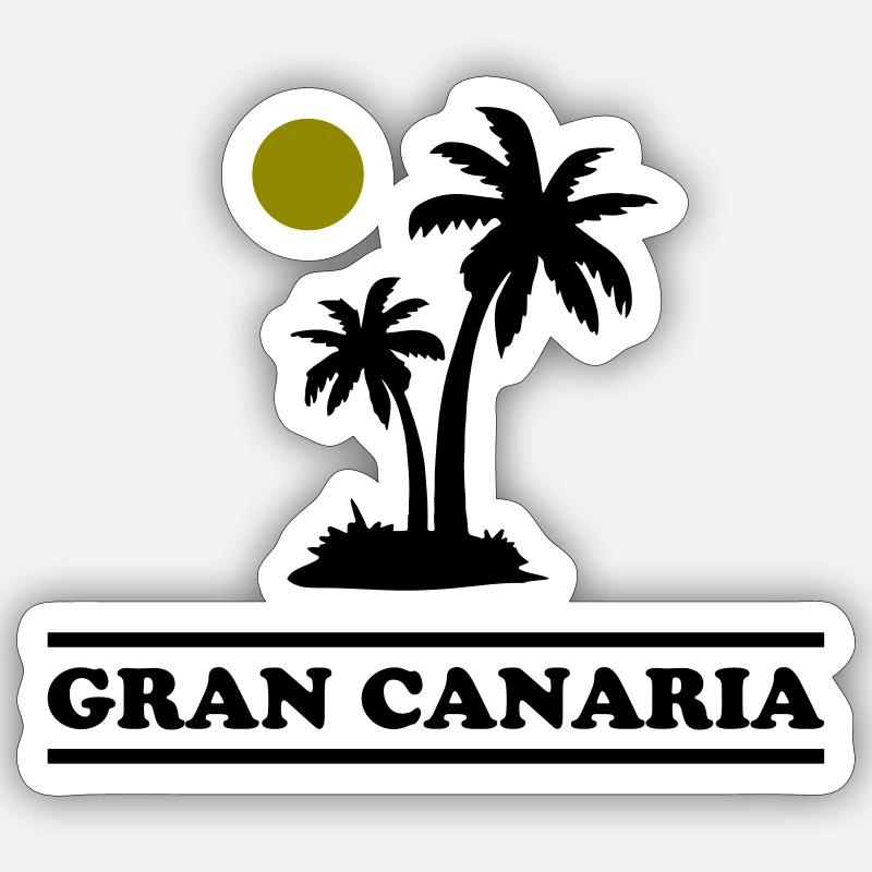 Gran Canaria - Sticker taille S (10 x 10 cm) - blanc mat