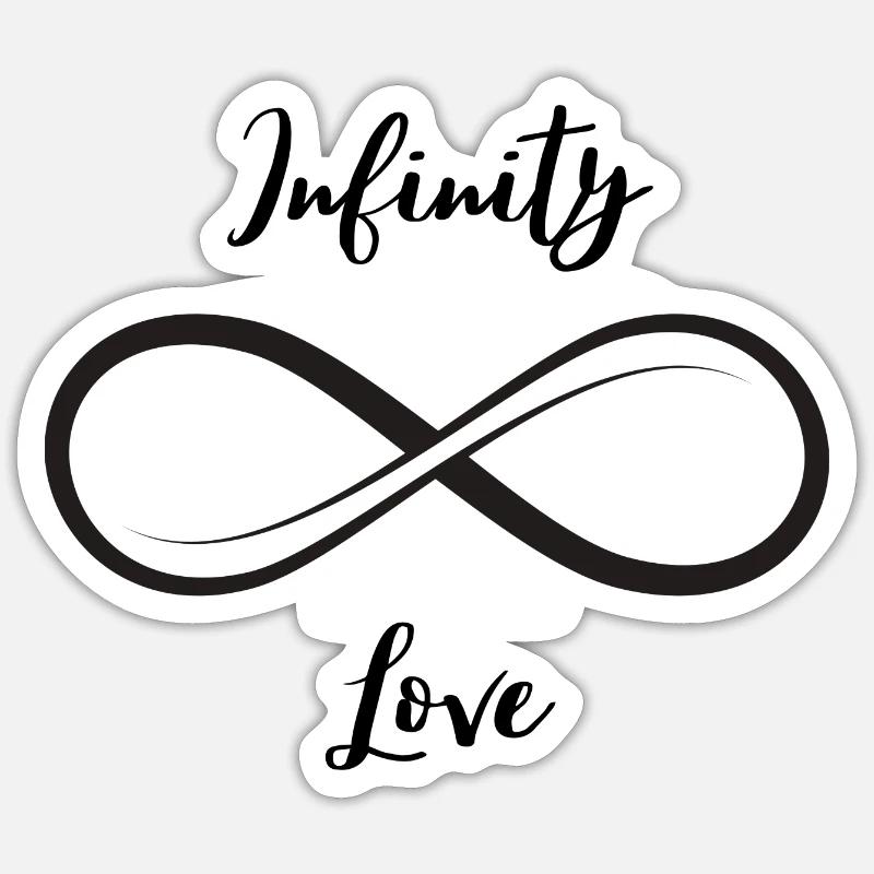 Infinity Love - Infinite Love - Sticker size S (10 x 10 cm) - white matte