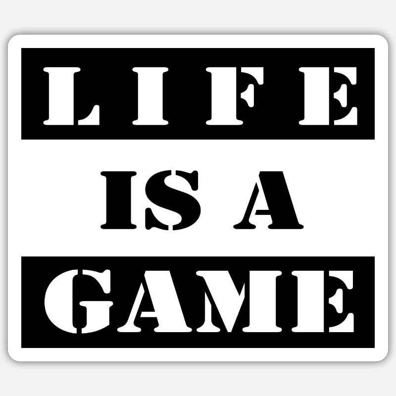 Game Gaming PC - Sticker Größe S (10 x 10 cm) - Mattweiß