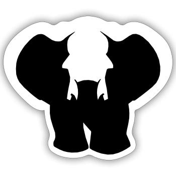 Kleiner Elefant Cartoon niedlich Vektor 2 - Sticker Größe S (10 x 10 cm) - Mattweiß - Vorne