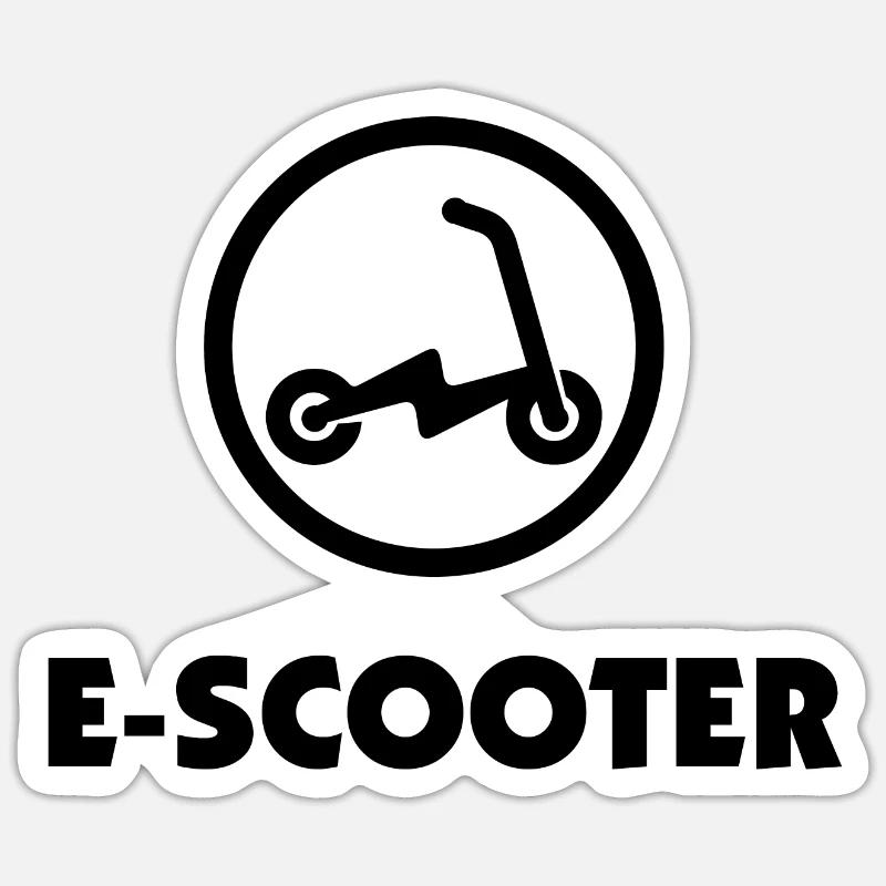 E-Scooter E-Roller Scooter Sticker taille S (10 x 10 cm)