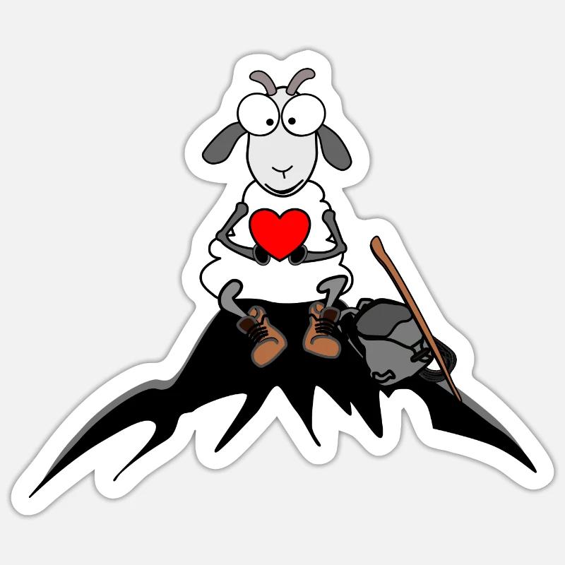 Mountain goat - Sticker size S (10 x 10 cm) - white matte