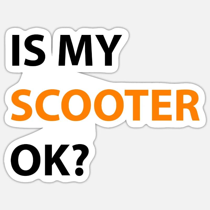 E-Scooter E-Roller Scooter - Sticker taille S (10 x 10 cm) - blanc mat