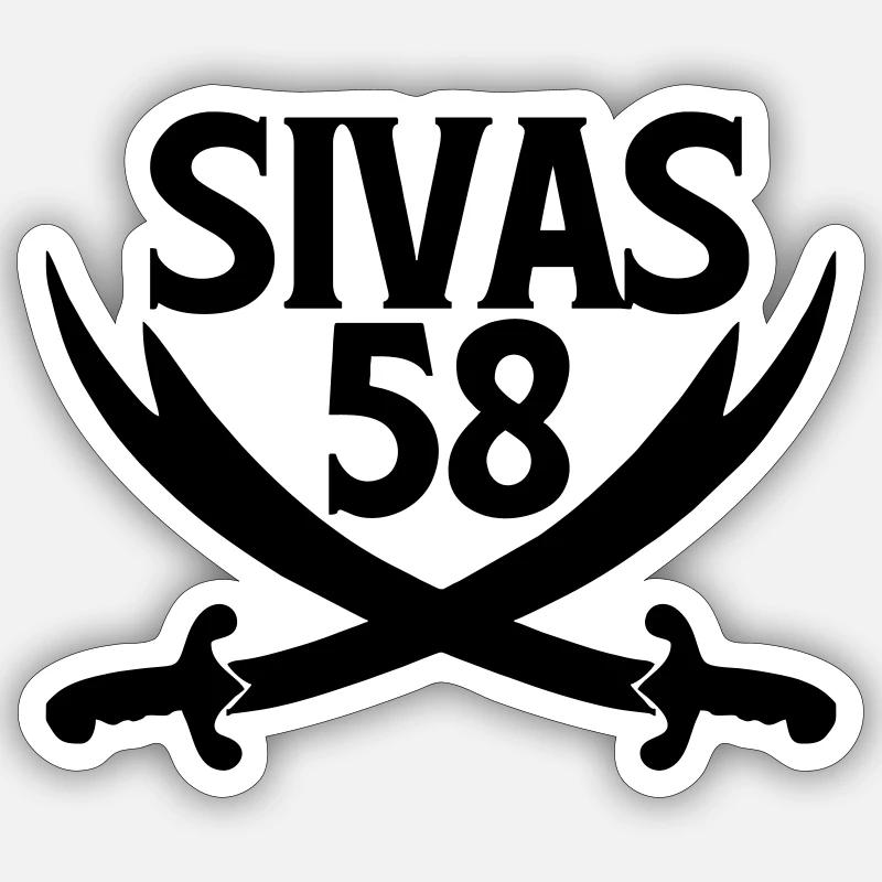 alevi sivas - Sticker Größe S (10 x 10 cm) - Mattweiß