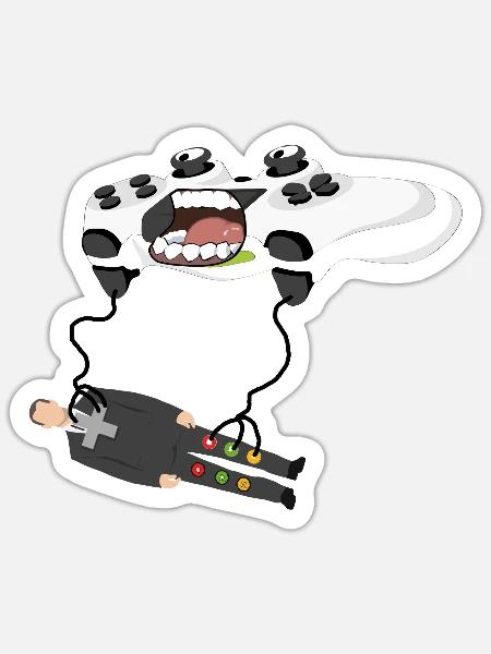 Game On: Verbessere deinen Stil - Sticker Größe S (10 x 10 cm) - Mattweiß