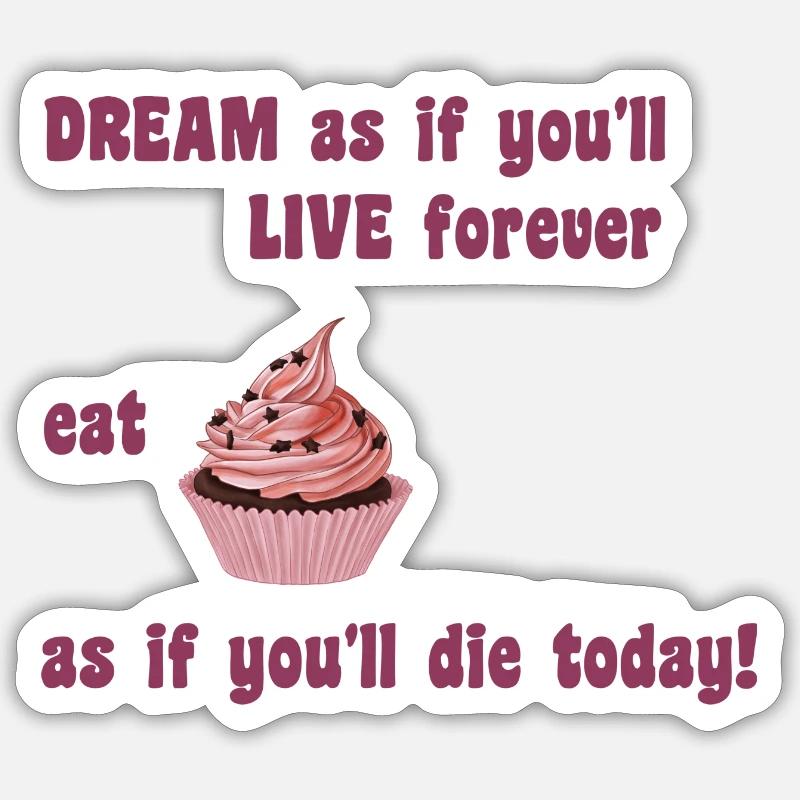 Cupcake Lover - Sticker size S (10 x 10 cm) - white matte