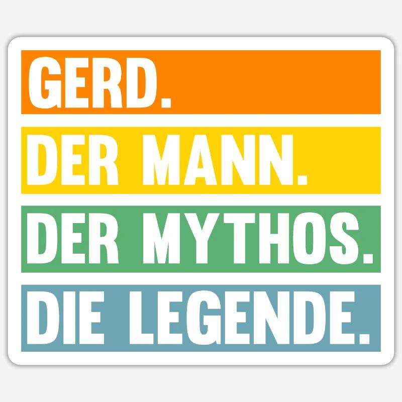 Gerd - Sticker Größe S (10 x 10 cm) - Mattweiß