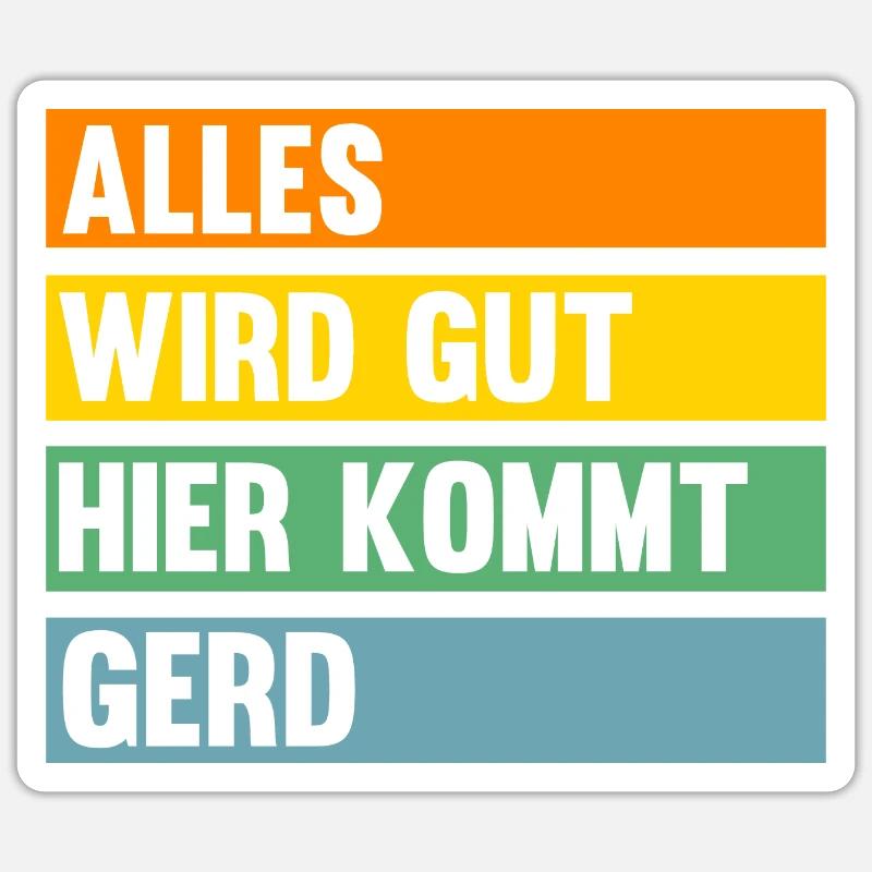 Gerd - Sticker Größe S (10 x 10 cm) - Mattweiß