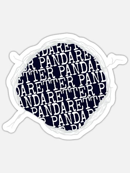 panda geschenk grausamkeit hund spaß fleischfrei - Sticker Größe S (10 x 10 cm) - Mattweiß