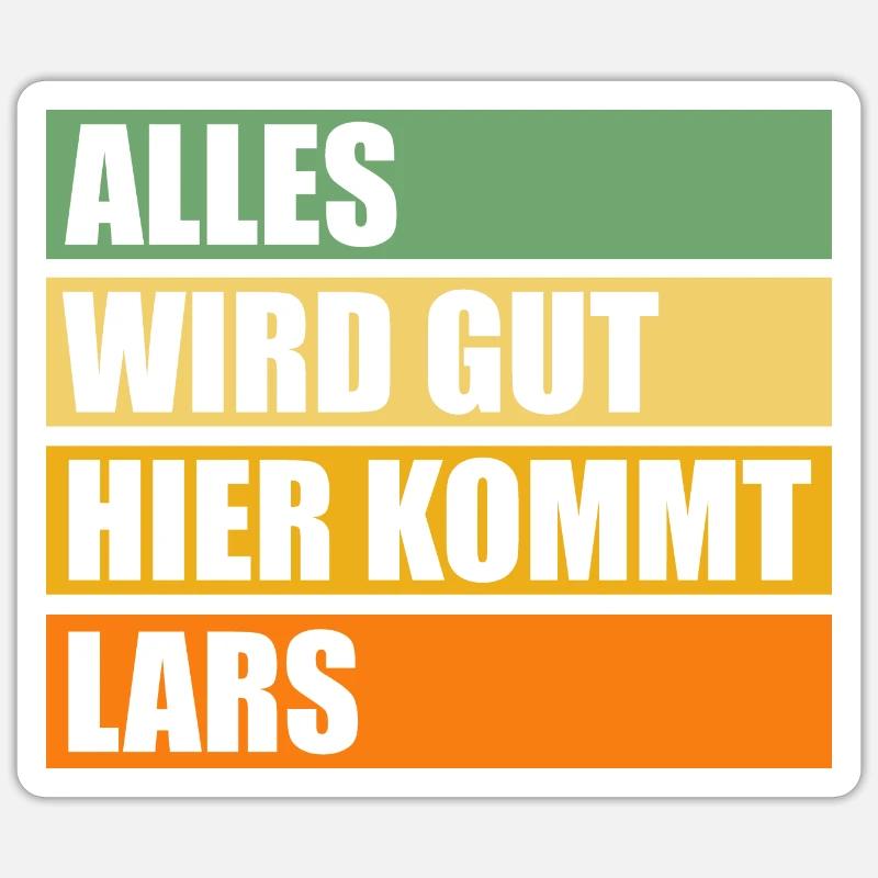 Lars - Sticker size S (10 x 10 cm) - white matte