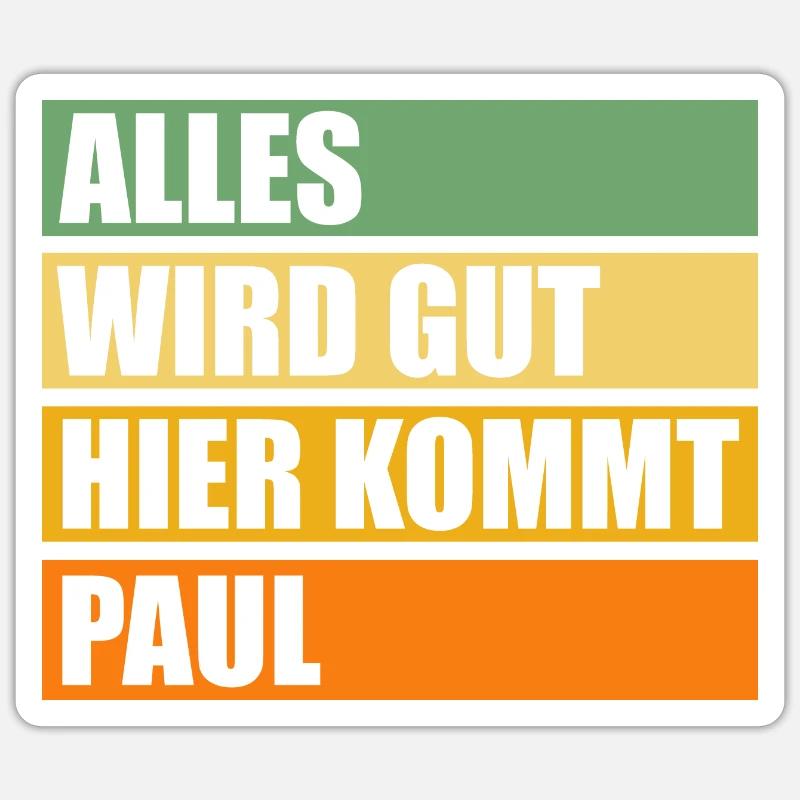 Paul - Sticker Größe S (10 x 10 cm) - Mattweiß