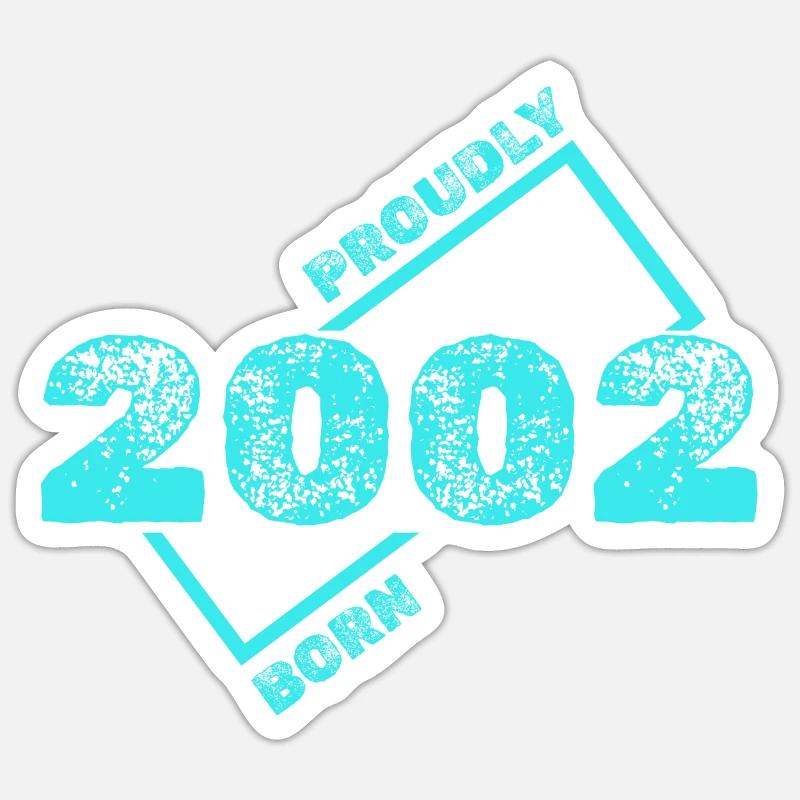 Year 2002 - Sticker size S (10 x 10 cm) - white matte