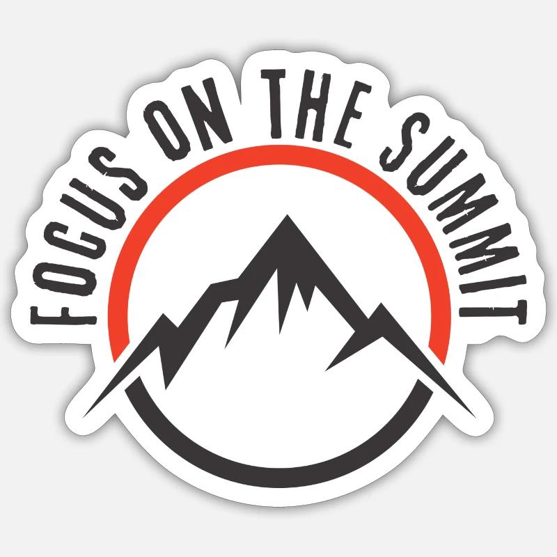 Focus on the Summit - Sticker size S (10 x 10 cm) - white matte