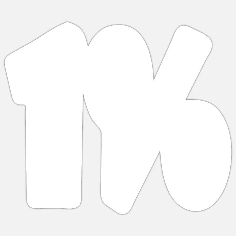 1 - Sticker size S (10 x 10 cm) - white matte