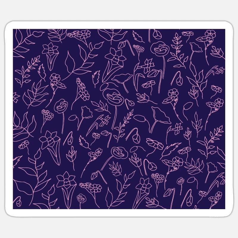 Delicate flower pattern Sticker size S (10 x 10 cm)
