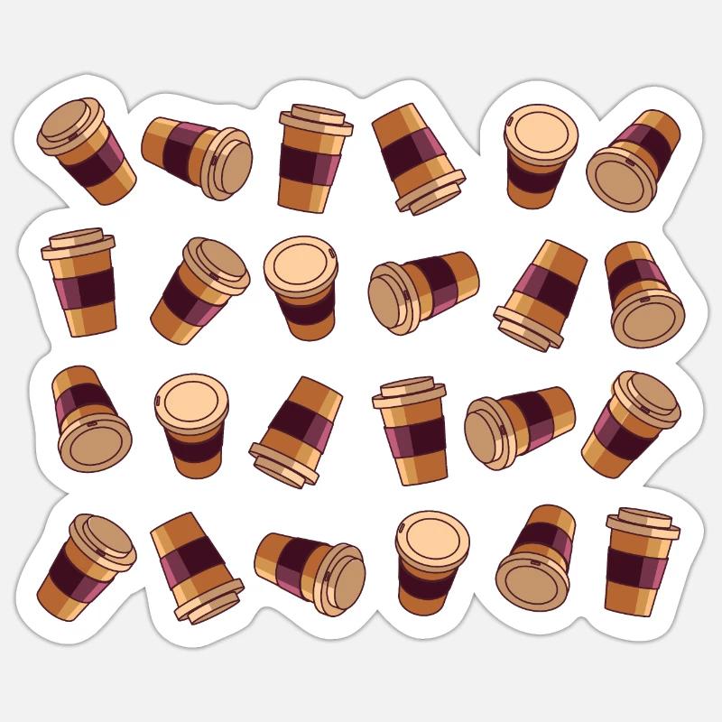 Coffee time - Sticker size S (10 x 10 cm) - white matte