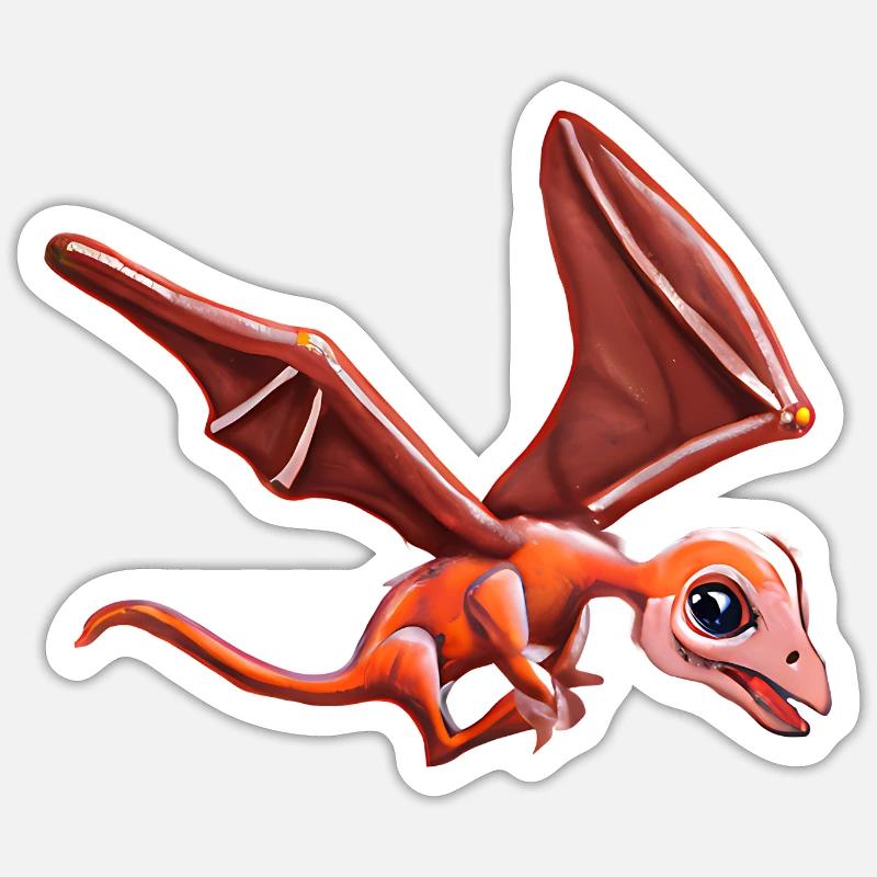 Ptérodactyle volant Sticker taille S (10 x 10 cm)