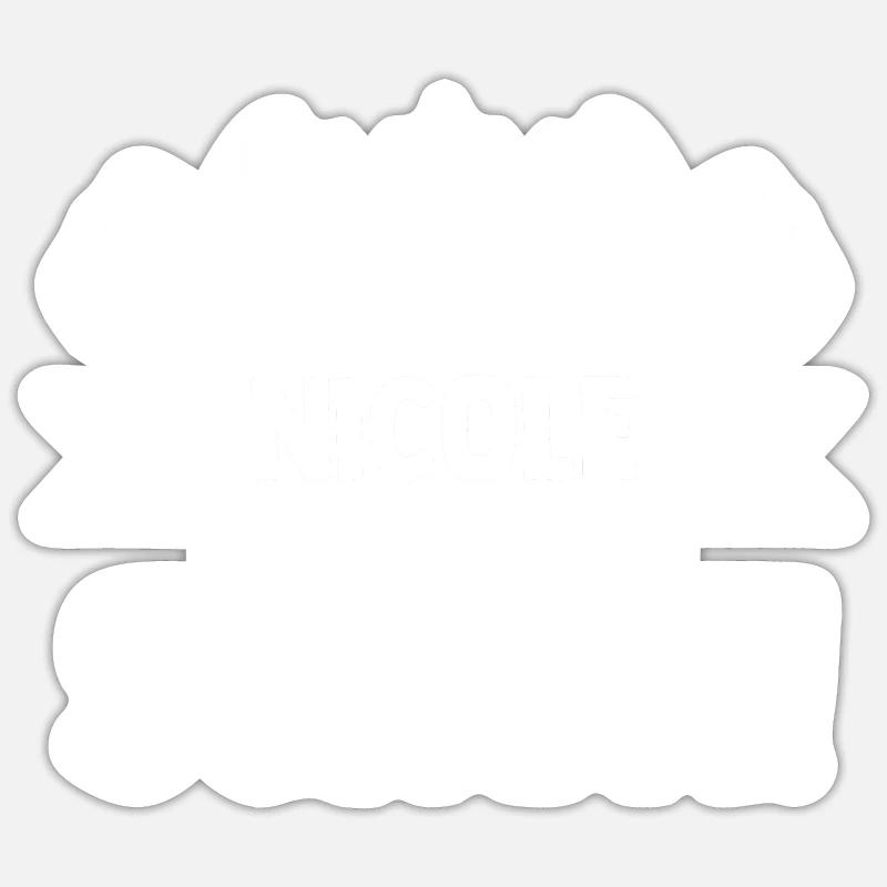 Nicole - Sticker Größe S (10 x 10 cm) - Mattweiß