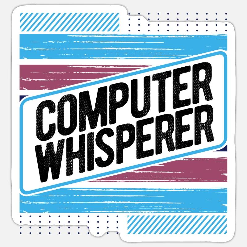 Computerflüsterer Geschenkcomputer Geschenkcomputer Sticker Größe S (10 x 10 cm)