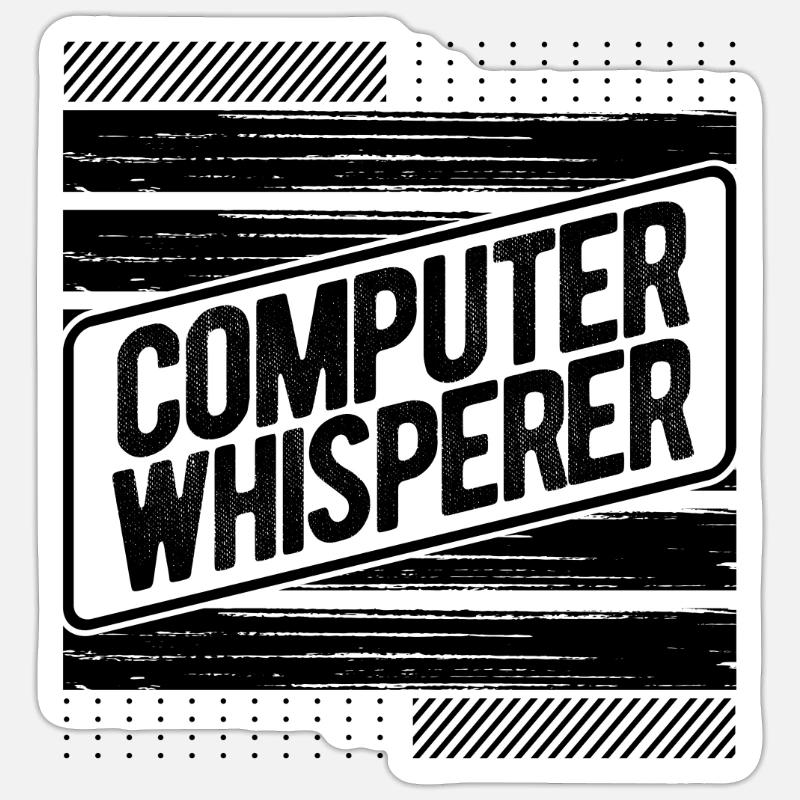 Computerflüsterer Geschenke Computer Geschenk Computer Sticker Größe S (10 x 10 cm)